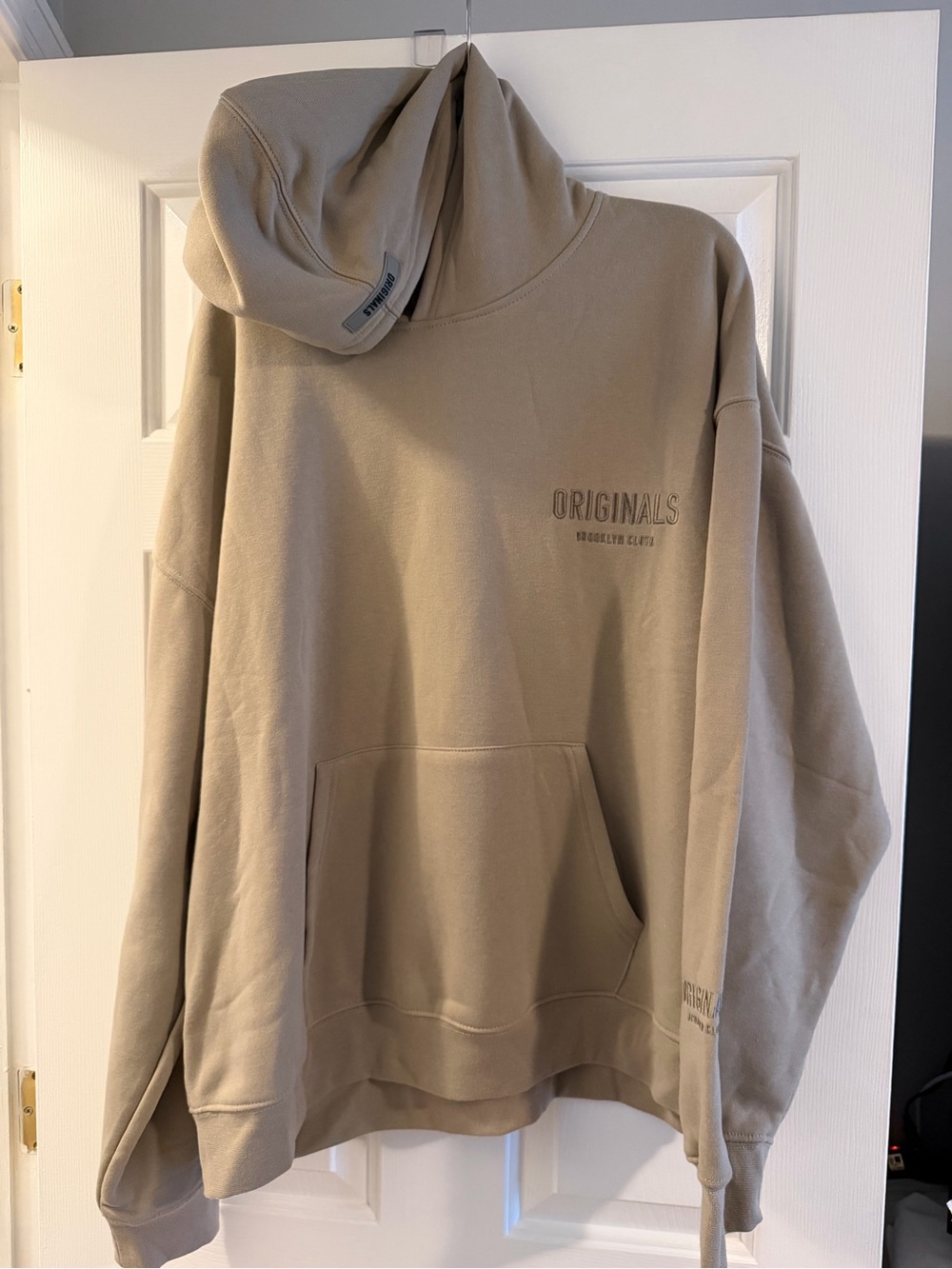 Brooklyn Cloth Men's Turtleneck Hoodie in Beige
